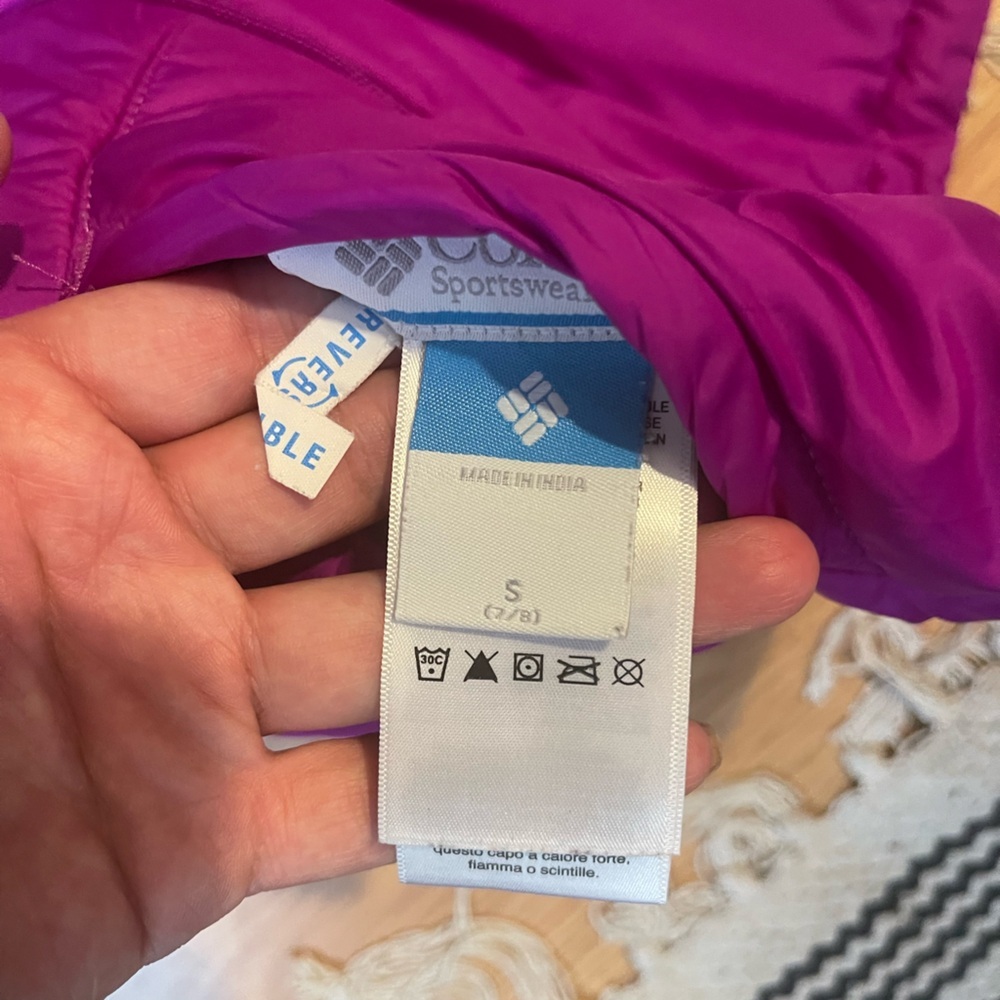 Columbia Reversible Purple Puffer Vest - Picture 4 of 4